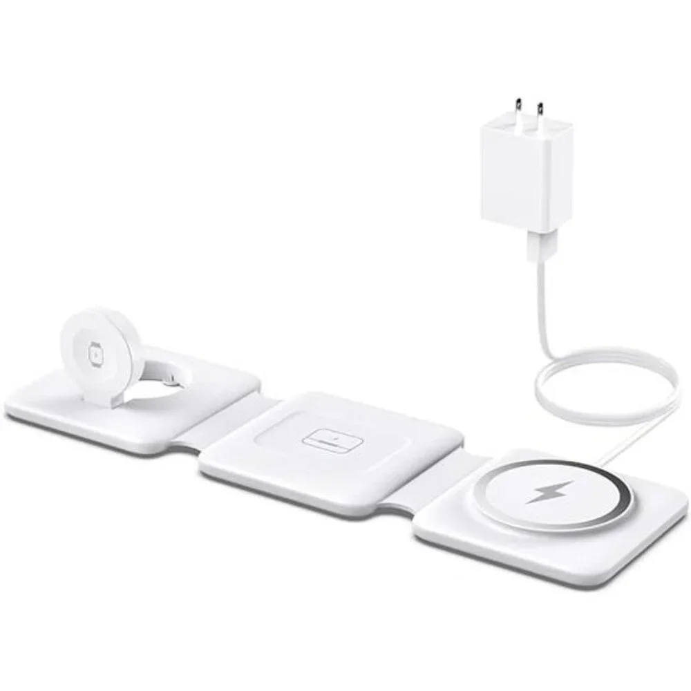 Charging Station for Apple Multiple Devices -3 in 1 Foldable Magnetic Wireless